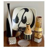 DN - Home Decor Mixed Lot Hand-Painted California Wall Plate & Accent Vases