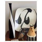 DN - Home Decor Mixed Lot Hand-Painted California Wall Plate & Accent Vases