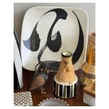 DN - Home Decor Mixed Lot Hand-Painted California Wall Plate & Accent Vases