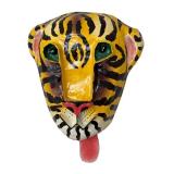 DN - Tiger Wall Mask Hand-Painted Folk Art