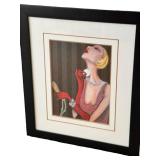 DN - Framed Art Deco Jeff Williams Prints including a Vintage Jeff Williams Print "Powder Puff" (Lot of 2)