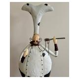 DN-Chef Figurine Metal Baker Man 34" Tall 13" Wide