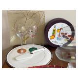 DN - Glass Serving Dishes & Wine Glasses Mixed Lot