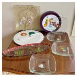 DN - Glass Serving Dishes & Wine Glasses Mixed Lot