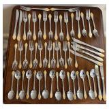 DN - Flatware Set - Cambridge Chantal Gold Accent Service for 16
