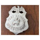 Collectible Pony Express Messenger Pin Badge