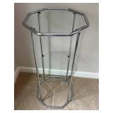 O - Glass Etagere - Chrome Display Stand