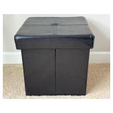 O - Storage Cube Faux Leather Ottoman