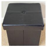 O - Storage Cube Faux Leather Ottoman