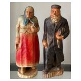 DN - Vintage Syroco Jewish Zaidy & Bubbie Figurines Pair