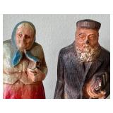 DN - Vintage Syroco Jewish Zaidy & Bubbie Figurines Pair