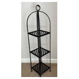 GBR - Plant Stand Black Metal 3-Tier Shelf