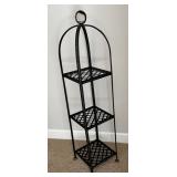 GBR - Plant Stand Black Metal 3-Tier Shelf