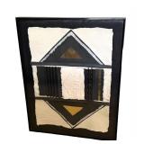 MBR - Abstract Mixed Media Wall Art Textile