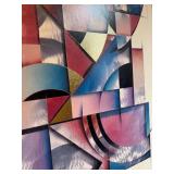 GLL - Abstract Art Print Signed Foil Accents Framed