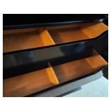LL - Vintage Dresser Cabinet Bassett Furniture Black Painted