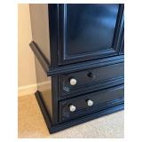 LL - Vintage Dresser Cabinet Bassett Furniture Black Painted