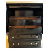 LL - Vintage Dresser Cabinet Bassett Furniture Black Painted
