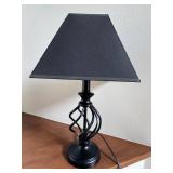 LL - Decorative Table Lamp Black Metal Geometric Base