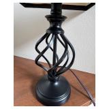 LL - Decorative Table Lamp Black Metal Geometric Base