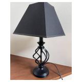 LL - Decorative Table Lamp Black Metal Geometric Base