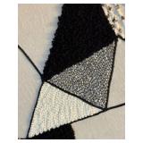 LL - Abstract Textile Wall Art Framed Fabric Fiber Collage