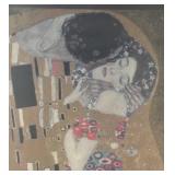K - "The Kiss" Framed Art Print by Gustav Klimt