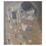 K - "The Kiss" Framed Art Print by Gustav Klimt