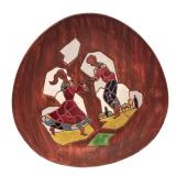 LLBR - Vintage Hand-Painted Ceramic Plates Keramos Israel Jewish Mosaics (Set of 2)