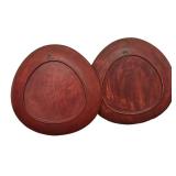 LLBR - Vintage Hand-Painted Ceramic Plates Keramos Israel Jewish Mosaics (Set of 2)