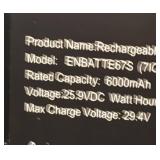 LLBR - Enouvation Rechargeable Battery Pack Model:  ENBATTE67S