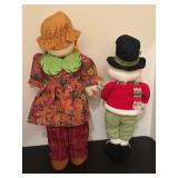 LLBR - Festive Scarecrow & Snowman Decor