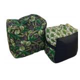 LLBR - Indoor Outdoor Pouf Cushions Set of 2