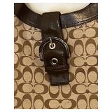 LLBR - Hobo Bag - Coach Soho Signature Khaki & Brown Leather