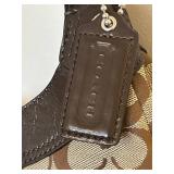 LLBR - Hobo Bag - Coach Soho Signature Khaki & Brown Leather