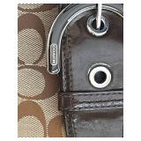 LLBR - Hobo Bag - Coach Soho Signature Khaki & Brown Leather