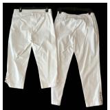 LLBR - White Pants - Counterparts & Christopher & Banks Size 8 (Lot of 2)