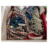 Vintage Jewelry Box Filled with Assorted Jewelry