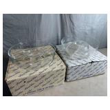 2 Vintage Princess House Crystal Chip N Dip Bowl Sets