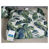 New Patio Chair Seat Pad and Throw Pillow