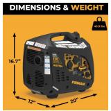 Brand New Firman 2,100 Watt Inverter Generator with CO Alert, Built-In Parallel Capability and RV Adapter