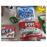 Assorted Candy, Charleston Chew, Tootsie Rolls, Chocolate Cherries, Junior Mints, Dots, and More