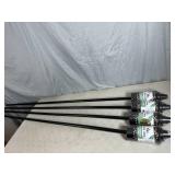 4 New Metal Tiki Torches