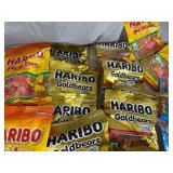 Assorted Candy, Haribo Peaches, Haribo Gummy Bears, Haribo Snakes, Blow Pops, and More