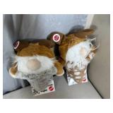 2 New Woodsy Gnome Squeaker Dog Toys