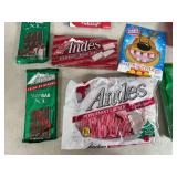 Assorted Candy, Andes Mints, Dubble Bubble, Cotton Candy, Candy Blox, and More.