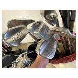 Large Lot of Approx 92 Golf Clubs Take What You Want Golf Clubs and Bags