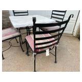 Patio Table and 4 Metal Chairs