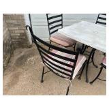 Patio Table and 4 Metal Chairs