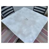 Patio Table and 4 Metal Chairs